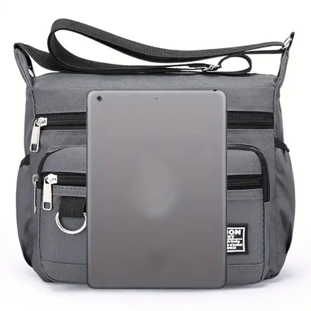NWT Large Capacity Spacious Multi-Layer shoulder sling Nylon Bag with Zipper Bag